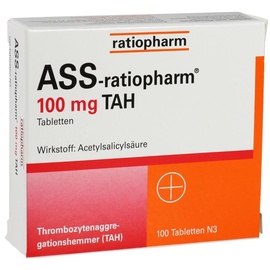 Ratiopharm ASS-ratiopharm 100mg TAH