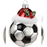 inges magic & goodz Inge-glas Christbaumschmuck Weihnachtskugeln Figuren (Fußbal 9.5cm)