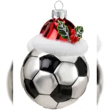 inges magic & goodz Inge-glas Christbaumschmuck Weihnachtskugeln Figuren (Fußbal 9.5cm)