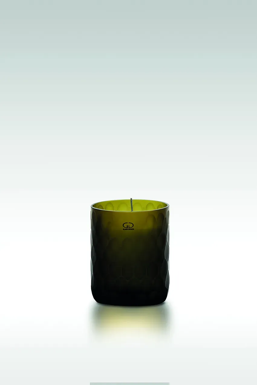 Glassdesign SENSO ORMA Kerze - deep green