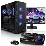 Megaport Komplett 27" Set Gaming PC Intel Core i7-12700F • Windows 11 • GeForce RTX4060Ti 8GB • 32GB DDR4 • 1000GB M.2 SSD • WLAN • Tastatur • Maus pc Gaming komplettpaket