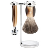 MÜHLE VIVO - 3-tlg. Rasierset Edelharz hornbraun Herren