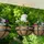 Relaxdays Blumenampel 50 x 31 cm Braun/Schwarz