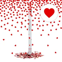 Relaxdays Party Popper 80 cm 10 St. Rot