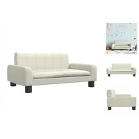 vidaXL Kindersofa Creme 70x45x30 cm Kunstleder