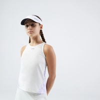 Mädchen Tennis Top - Dry weiss/lila, violett|weiß, Gr. 116 - 6 Jahre