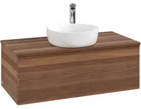 V&B Waschtischunterschrank mit Frontstruktur Antao 100x36x50cm, HL, WBP w. wal, w. wal