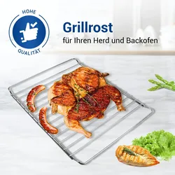 VIOKS Grillrost 390/570x310mm Gitter Einstellbar Zubehör für Backofen