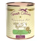 Terra Canis Classic 800g Dose Hundenassfutter 6 x 800 Gramm Rind mit Karotte, Apfel & Naturreis