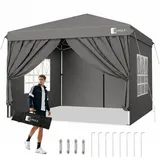 SUNULA Faltpavillon 3x3 m Pavillion Wasserdicht Pop Up Gartenpavillon Winterfest, mit 4 Seitenteilen, (inkl. 4 Seitenteile), Faltpavillon 3x3 mit 4 Seitenteilen Wasserdicht, Pop Up Partyzelt
