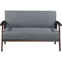 [en.casa] - 2-Sitzer Polstersofa Kinda 121x69x75 cm Grau