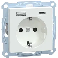 Merten Schuko-Steckdose mit USB Ladegerät 3 A Aktivweiß 1 St.