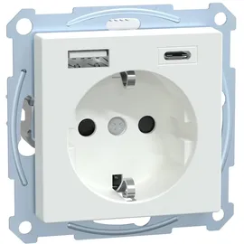 Merten Schuko-Steckdose mit USB Ladegerät 3 A Aktivweiß 1 St.