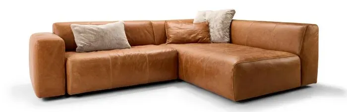 Bullfrog Ecksofa 1001 Camp Leder Gold Kupfer