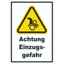 HB-Druck Achtung Einzugsgefahr A4 Rückseite selbstklebend