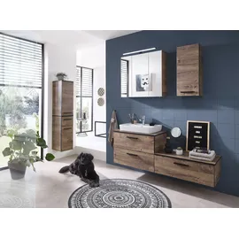 Saphir Quickset 374 Badschrank 30 x 142 x 32,5 cm Braun