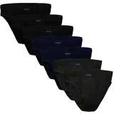 BRUBAKER Slip Herren Unterhose aus Baumwolle (Spar-Pack, 7-St., 7er-Pack) Großpackung Männer Unterwäsche, sehr bequeme Passform blau|bunt|schwarz XL