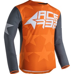Acerbis Starway Motocross Jersey, grau-orange, Größe S für Männer