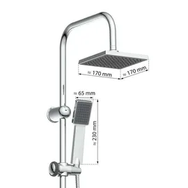 Eisl Easy Energy Überkopfbrause-set, Chrom