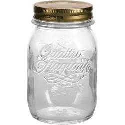 Einmachglas Original Quattro Stagioni 0,5L incl. Bormioli Rezeptheft