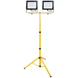 KOLORENO Baustrahler Stativ Einzeln, Manuell - LED Strahler Außen - Stativ für Baustrahler - Flutlicht Ständer - Leicht und Handlich - Metall - 167x122x24mm