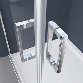 SoGood doporro Eck-Duschkabine Eckdusche 85x85x195cm Duschabtrennung ESG-Sicherheitsglas Klarglas inkl. beidseitiger Easy-Clean-Beschichtung