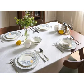 Beliani Lovage Tafelservice 12-tlg. Weiß
