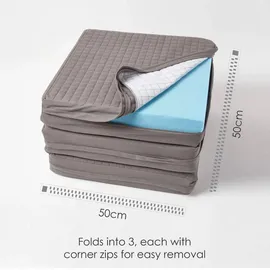 Homescapes Sitzkissen 150 x 50 cm Grau