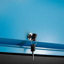 Güde Werkzeugschrank Stahl 120 x 51 x 31 cm schwarz/blau 2 Türen abschließbar