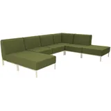 Oviala Modulares niedriges Gartenmöbel 360 x 180 x 78 cm Grün
