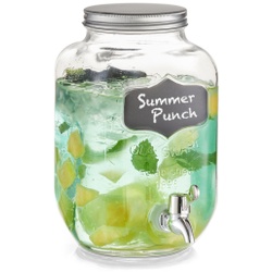 Zeller Getränkespender, Praktischer Getränkespender für Bowle, selbstgemachte Limonade, Wasser & Co, Fassungsvermögen: 3,8 Liter