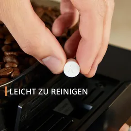 Krups Sensation Kaffeevollautomat, Milchschaumdüse, 5 Getränke, Filterkaffee-Funktion, 2-Tassen-Funktion, Kaffeemaschine, Schwarz, Made in France, EA910810