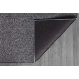 The CarPET Natal Moderner einfarbiger Teppich Wohnzimmer, für die Küche geeignet, Tufting, robuster Kurzflor mit Filz-Rücken, weich & schmutzabweisend, Anthrazit, 160 x 230 cm