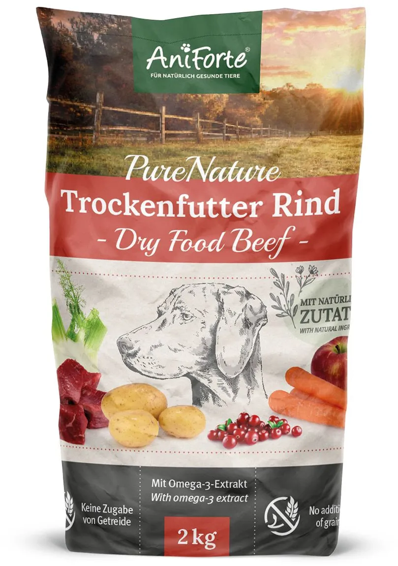 AniForte Trockenfutter Rind Futter 2 kg