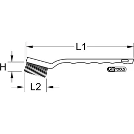 KS Tools Messingdraht Zündkerzen-Drahtbürste-2-reihig 170 mm
