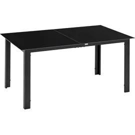 Outsunny Gartentisch 150 x 90 x 74 cm Schwarz