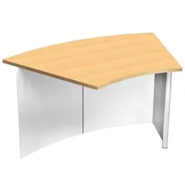 Kerkmann Anbautheke Genua gebogen, buche, silber 126,5 x 80,0 x 72,0 cm
