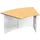 Kerkmann Anbautheke Genua gebogen, buche, silber 126,5 x 80,0 x 72,0 cm
