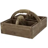Chic Antique Holzkiste 2-tlg. braun