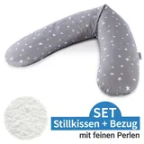 Theraline Stillkissen Das Original mit Mikroperlen-Füllung inkl. Bezug 190 cm - Sternenhimmel