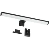 Oktaplex lighting Spiegelleuchte LED 40cm schwarz 3in1 Montage 4000K Neutralweiß 8W 570lm Bad Spiegellampe