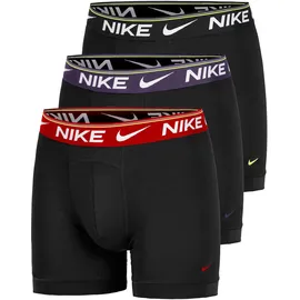 Nike Boxershorts unifarben schwarz/rot/lila L 3er Pack