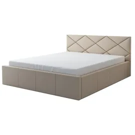 a&j möbelland gmbh Polsterbett VIGI -OM 160 x 200 mit Bettkasten. Farbe: Beige - Beige