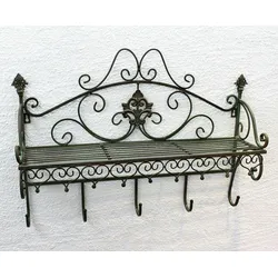 DanDiBo Garderobe Malega 12205 Wandgarderobe 60 cm Kleiderhaken Wandregal Regal Haken