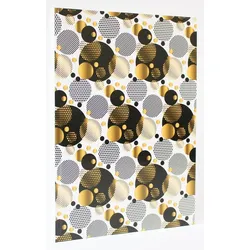 ADINA Notizbuch A5 fester Deckel dotted modernes Luxusmuster Geometrie Kreis