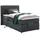 ed-lifestyle polstermöbel Saba Boxspringbett 120x200cm inkl. Motor Dunkelgrau, Ausführung:Variante 2 - Schwarz