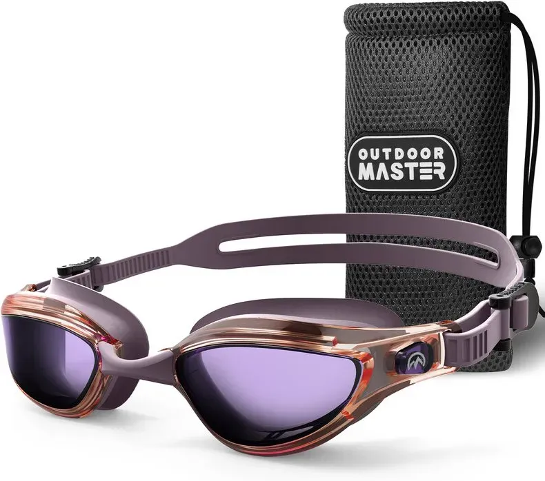 OutdoorMaster Goby Schwimmbrille für Erwachsene Lila