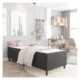 vidaXL Boxspringbett 100 x 200 cm Dunkelgrau