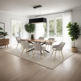 Tectake Esszimmerstuhl Marilyn gepolstert Polyester taupe/gold