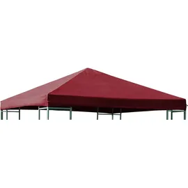 DEGAMO Ersatzdach für Pavillon 3x3 m Bordeauxrot